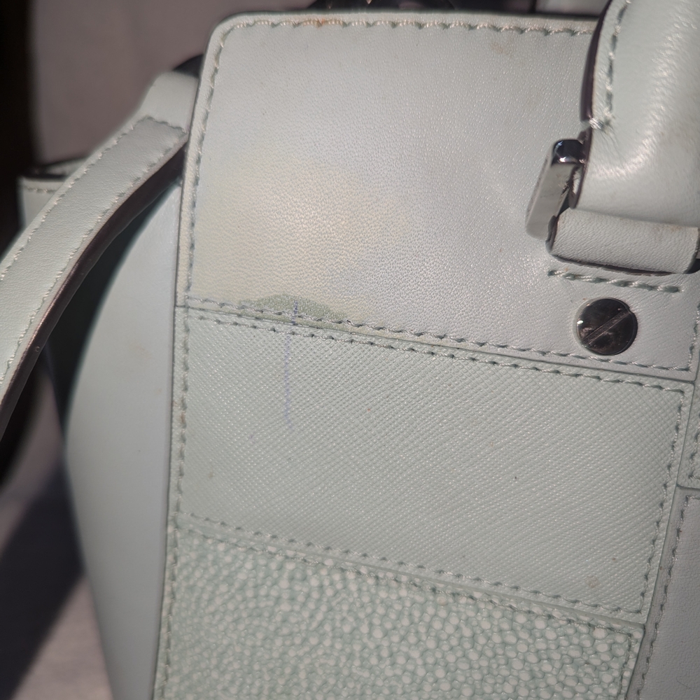 Michael Kors Selma Caledon Blue Satchel with Structured Design. - Picture 14 of 15